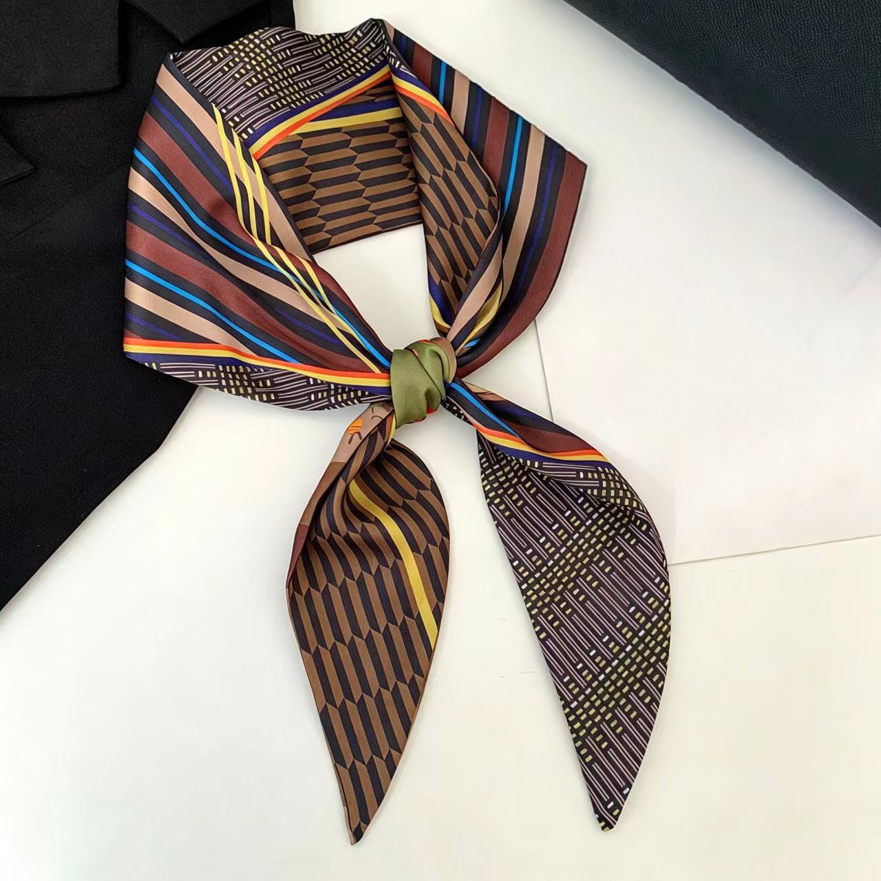 Luxury Bags Reseller - Luxe Print Lang Haarlint Bevel Zijden