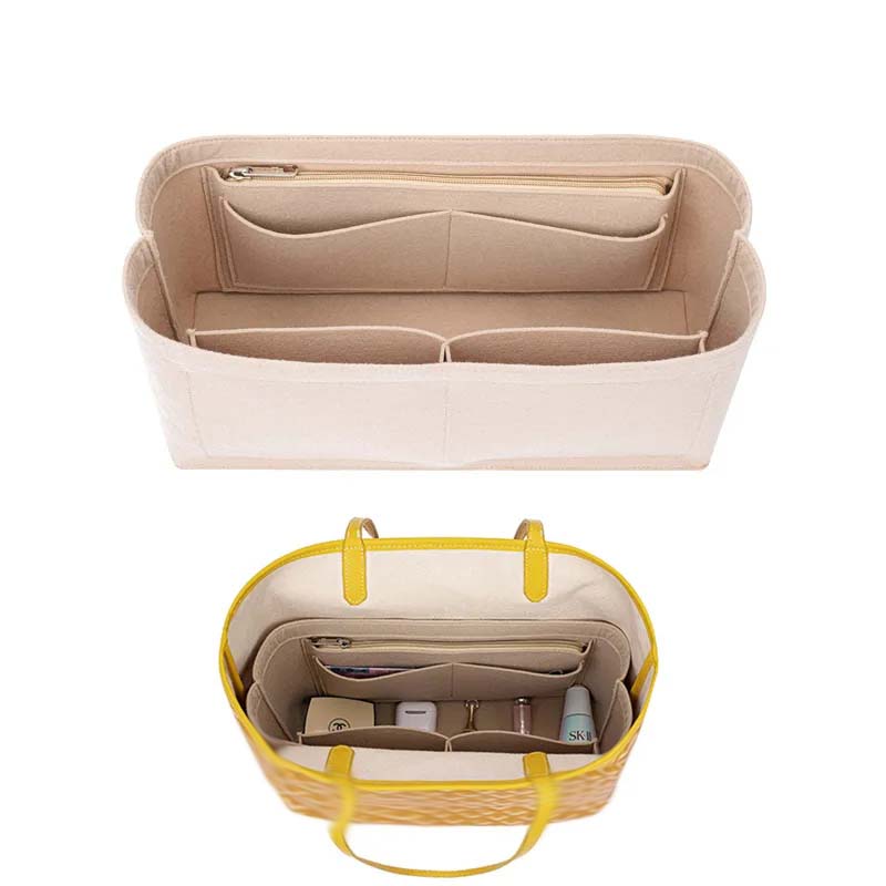 Luxury Bags Consignment - Vilten inzettas Cosmetische organisator inzetstuk voor
