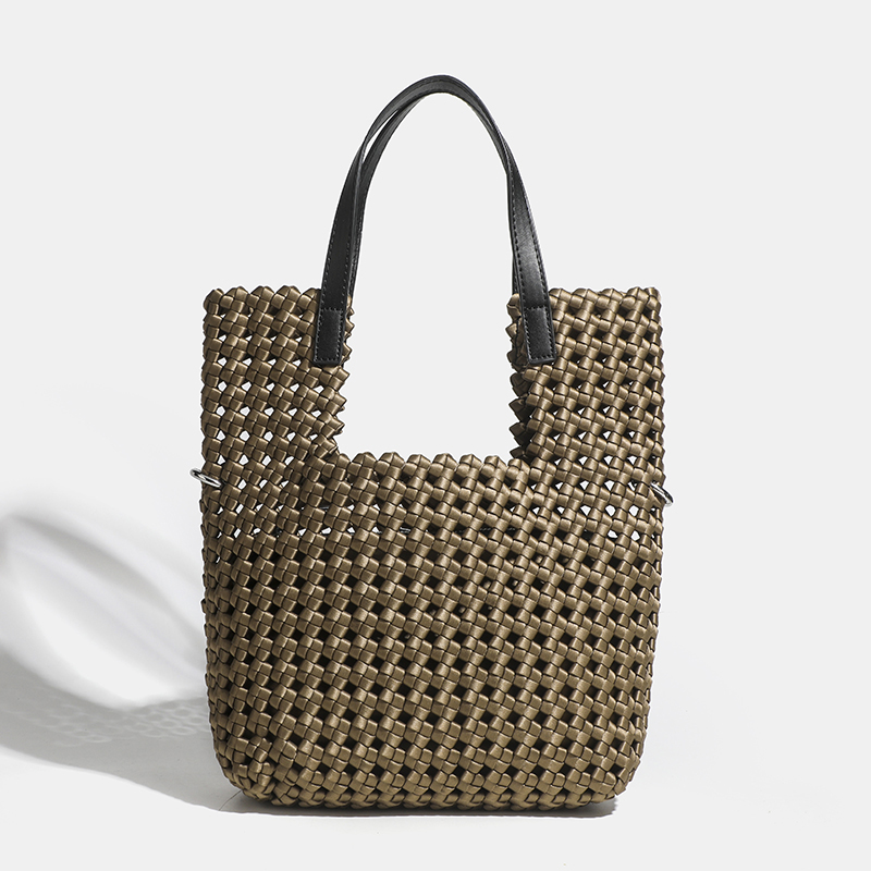 Luxury Bags Medium Size - Luxe neopreen geweven draagtas, middelgrote damestas,