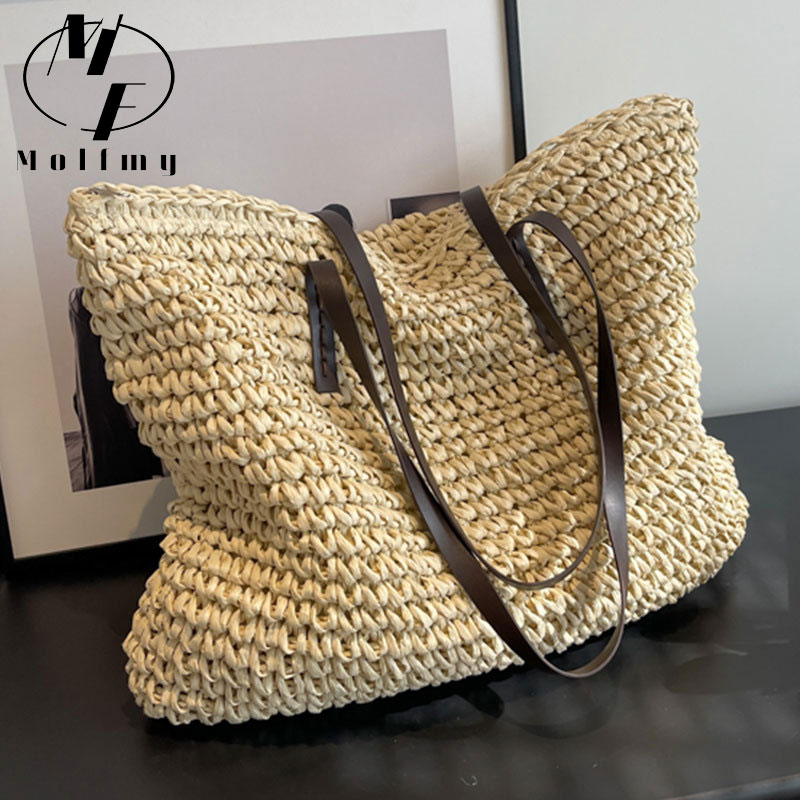 Luxury Bags Reseller - Strogeweven draagtassen Casual groot luxe ontwerp