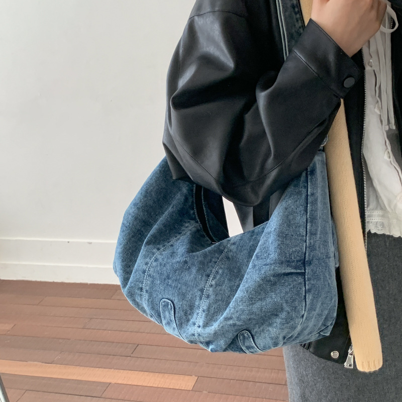 Luxury Bags Denim - Casual denim crossbodytassen met grote capaciteit