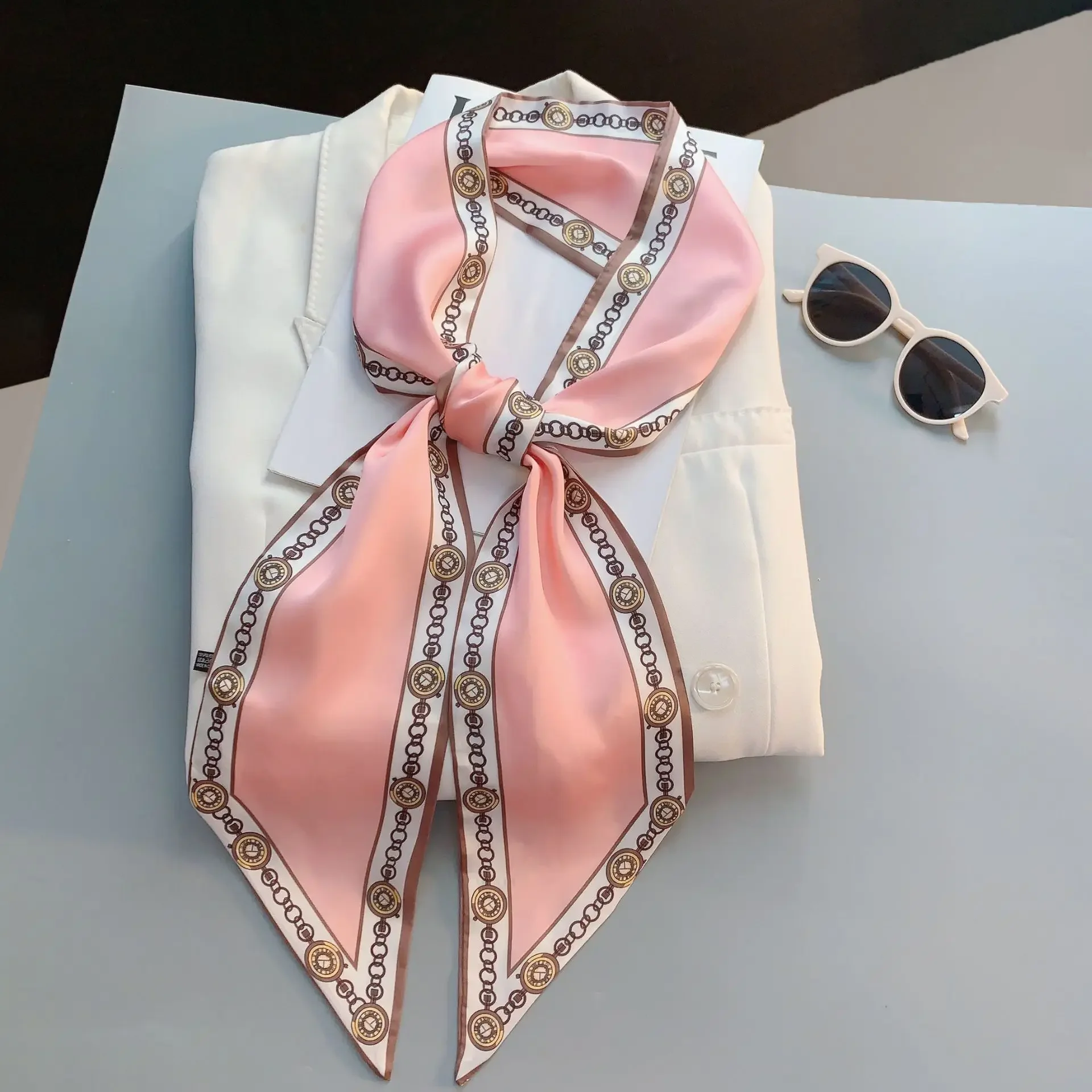 Design Print Skinny Sjaal Plai - Luxury Bags Brand recensie en prijs