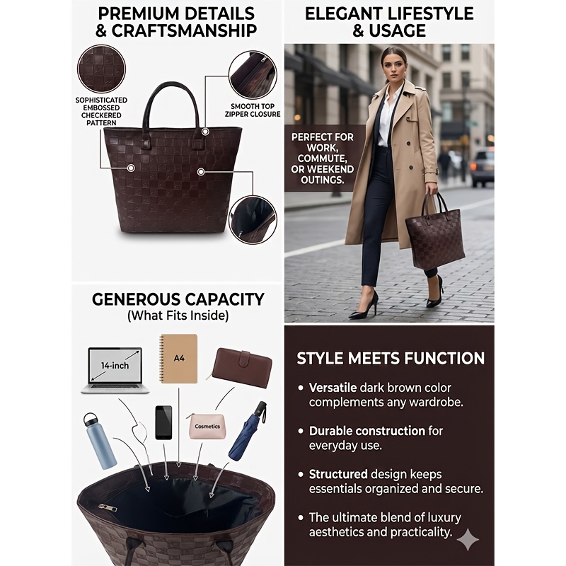 Lichte luxe diepbruine gewatte - Luxury Bags Reseller recensie en prijs