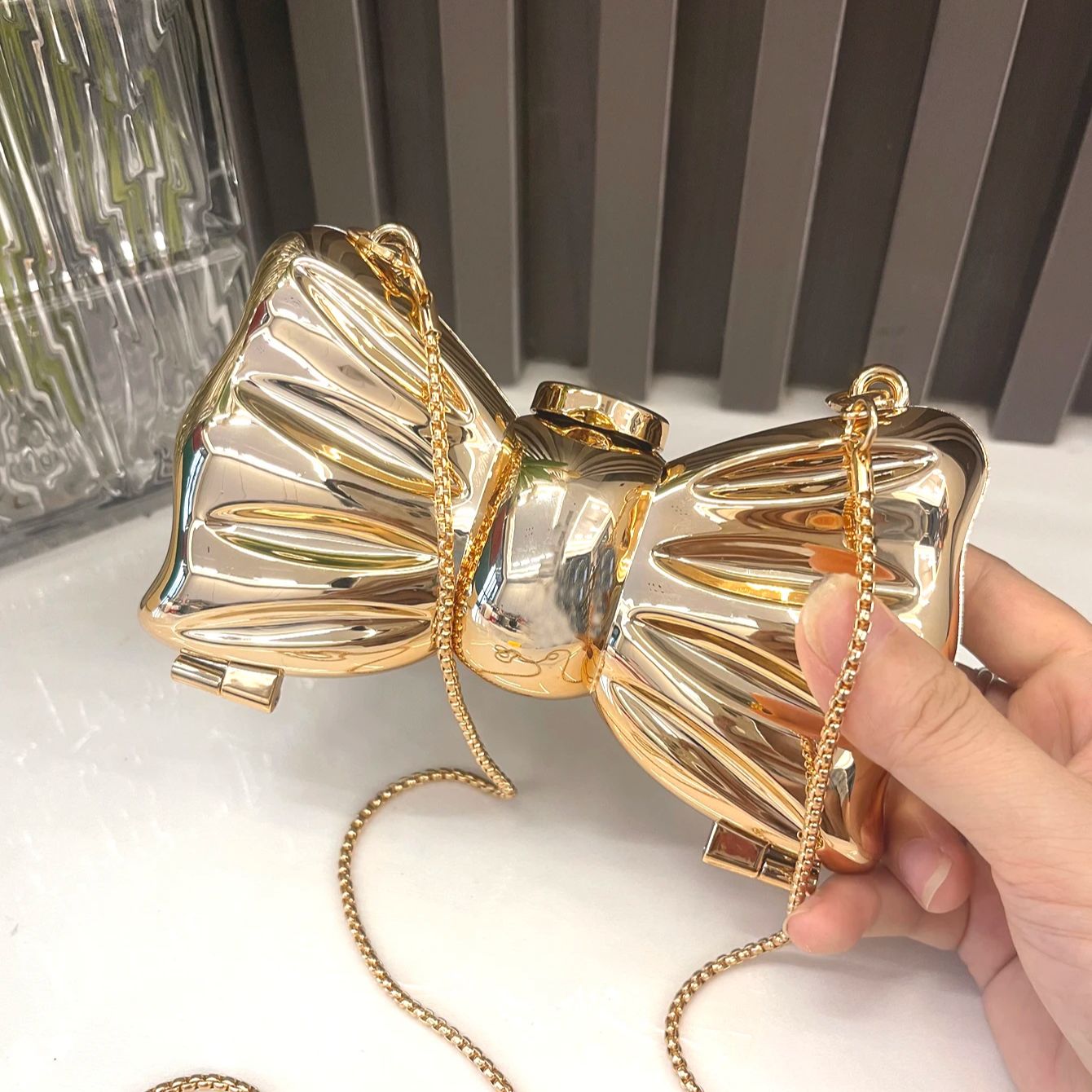 Gouden avondtasje portemonnees - Luxury Bags Brand recensie en prijs