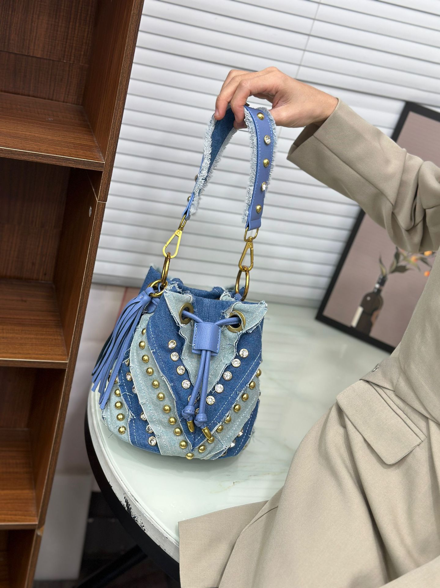 Lichte luxe modieuze handtas m - Luxury Bags Denim recensie en prijs