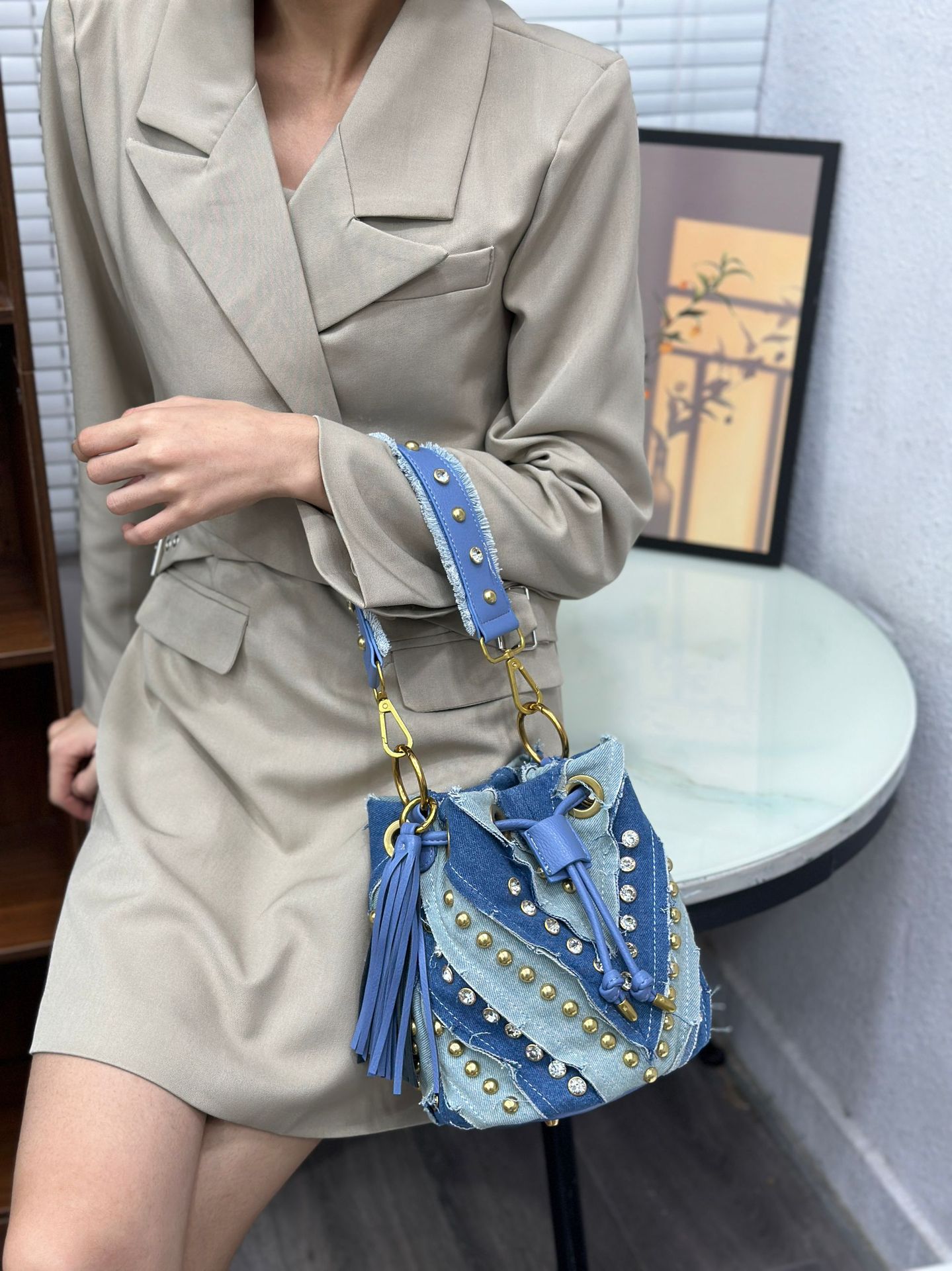 Lichte luxe modieuze handtas m - Luxury Bags Denim recensie en prijs