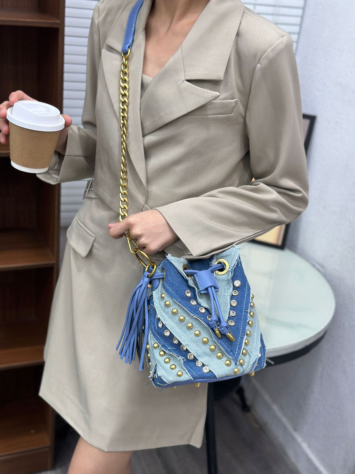Lichte luxe modieuze handtas m - Luxury Bags Denim recensie en prijs