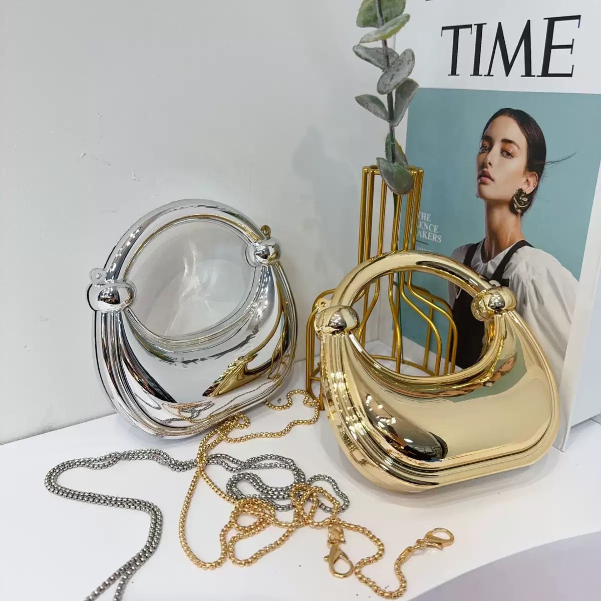 Mini gouden avondtasje portemo - Luxury Bags Reseller recensie en prijs